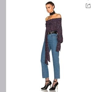 Magda Butrym Mons Purple floral long sleeve blouse